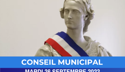 Conseil Municipal du mardi 26 septembre 2023