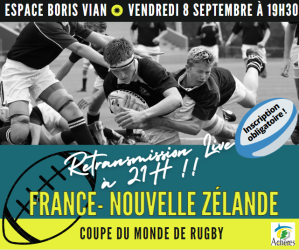 Coupe du monde de Rugby – Retransmission Live : France / Nouvelle Zélande