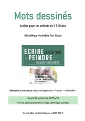 Journée du patrimoine : « Mots dessinés »
