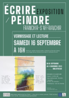 Exposition « Ecrire / Peindre : Franchir – s’affranchir » du 16 septembre au 4 novembre 2023