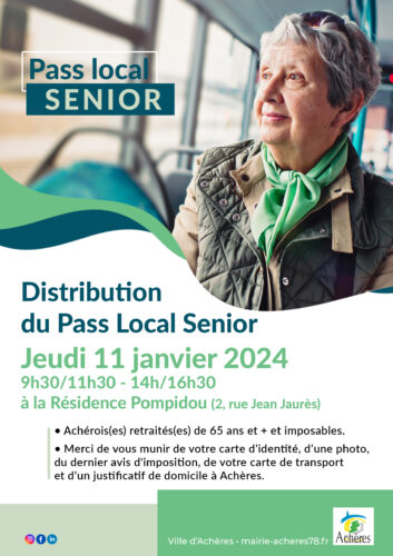 Pass Local Senior : distribution le 11 janvier 2024