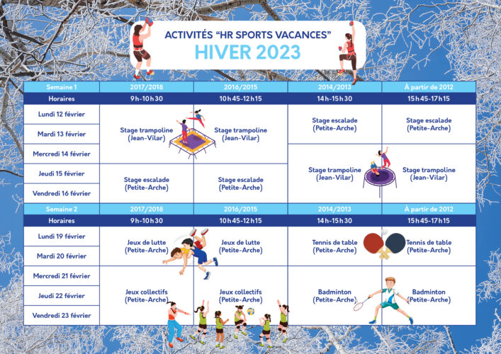 HR Sports Vacances d’hiver 2024