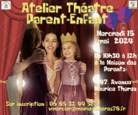 Atelier théâtre parent-enfant le 15 mai