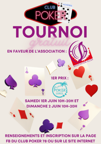 Tournoi de Poker caritatif en faveur de l’association Achéroise ELLSA