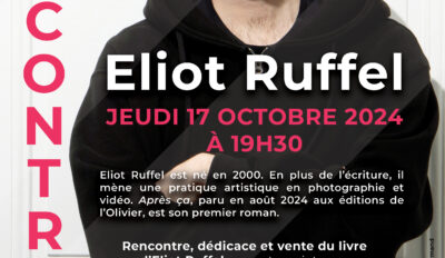 — Bibliothèque Paul Éluard — Rencontre littéraire avec Eliot Ruffel