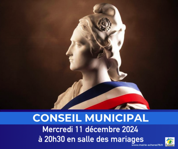 Conseil municipal – mercredi 11 décembre 2024