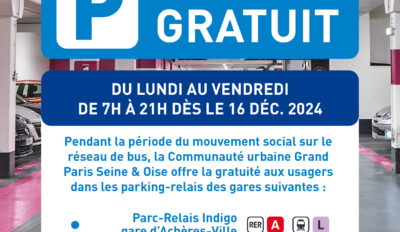 Parc-Relais de la gare gratuit pendant les grèves