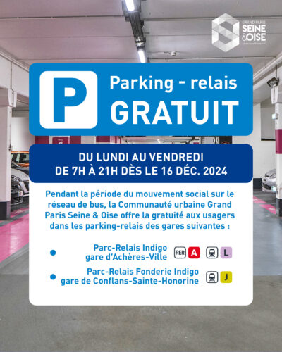 Parc-Relais de la gare gratuit pendant les grèves