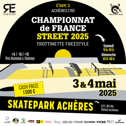 Championnat de France de Trottinette Street – 3 et 4 mai 2025