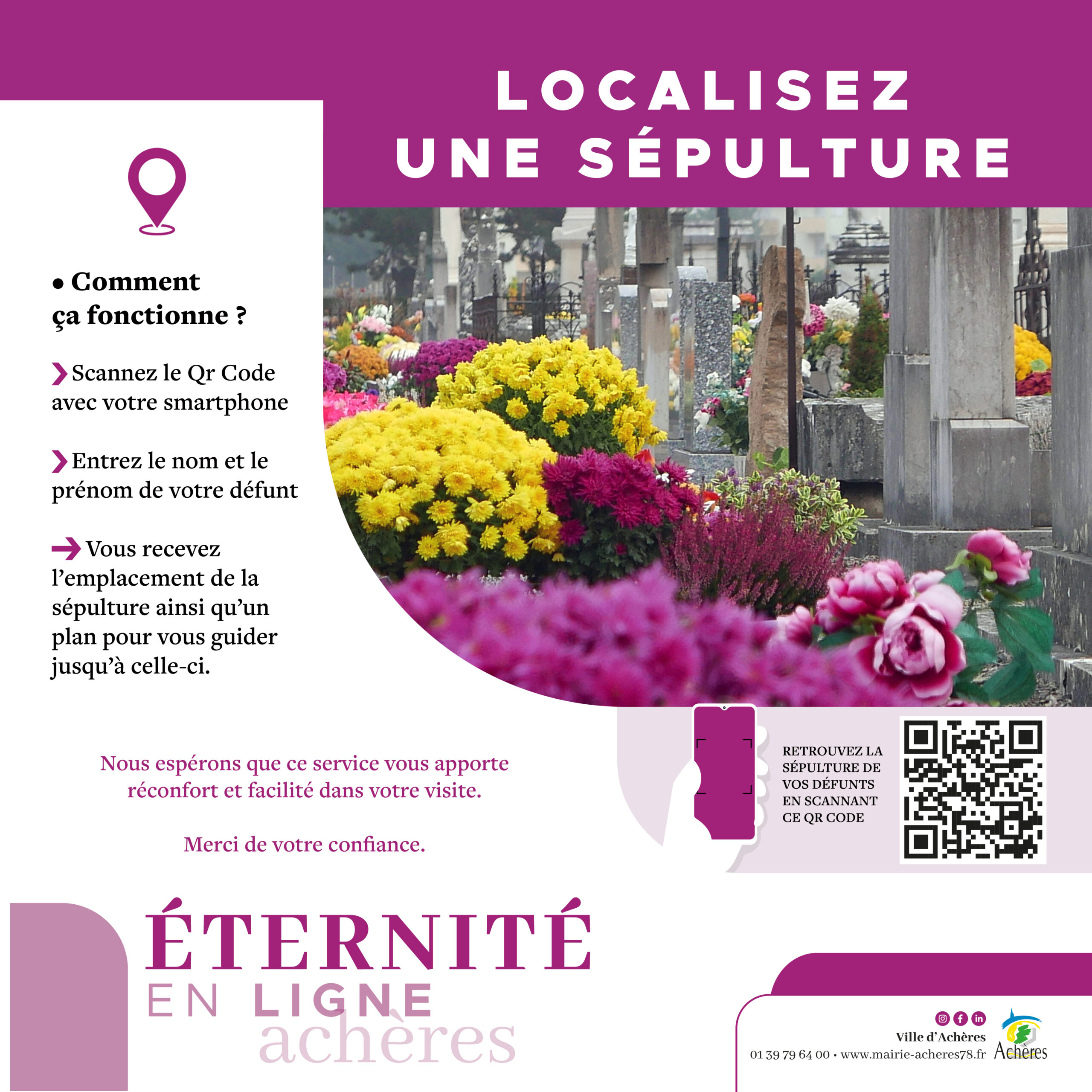 Localisez une sépulture avec Éternité en ligne