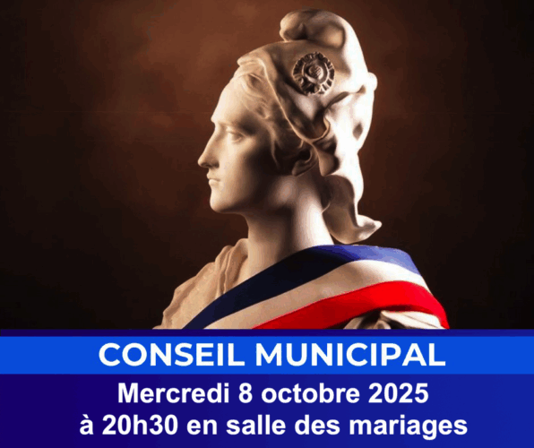 Conseil municipal : mercredi 8 octobre 2025