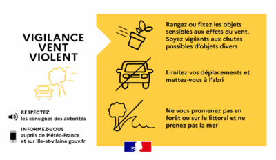 Alerte météo  – Vigilance jaune : Mercredi 22 et Jeudi 23 octobre 2025