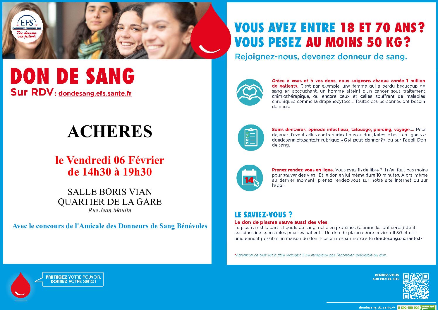 Collecte du don du sang – vendredi 6 février 2026