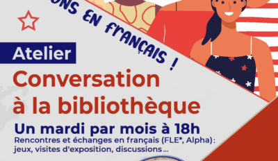 *Bibliothèque** : Atelier de conversation – mardi 12 mai 2026