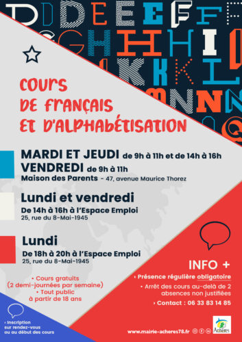 Cours de Français et d&rsquo;alphabétisation – Maison des Parents et Espace Emploi