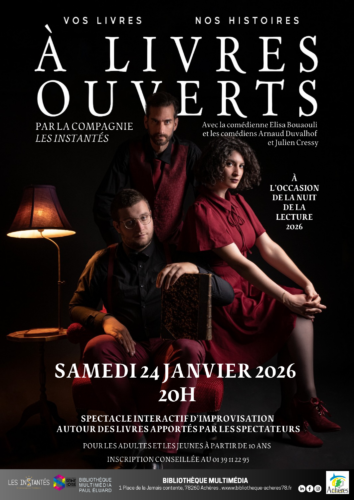 **Bibliothèque** « A livres ouverts » : lecture-spectacle samedi 24 janvier 2026