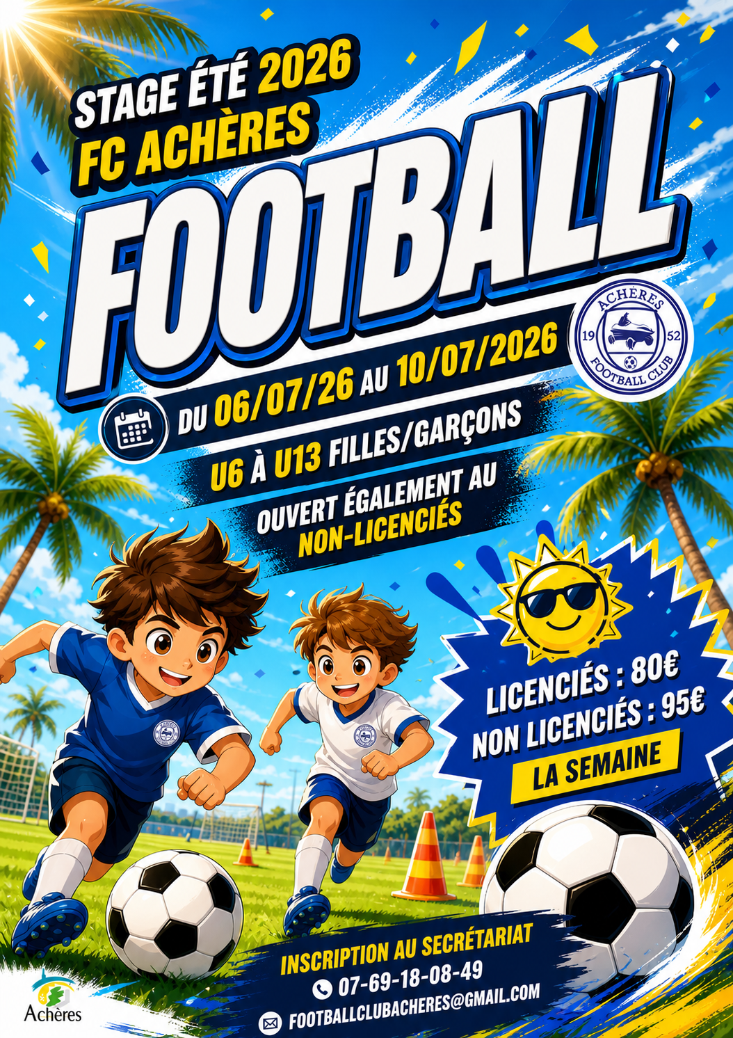 Stage d’été du FC Achères