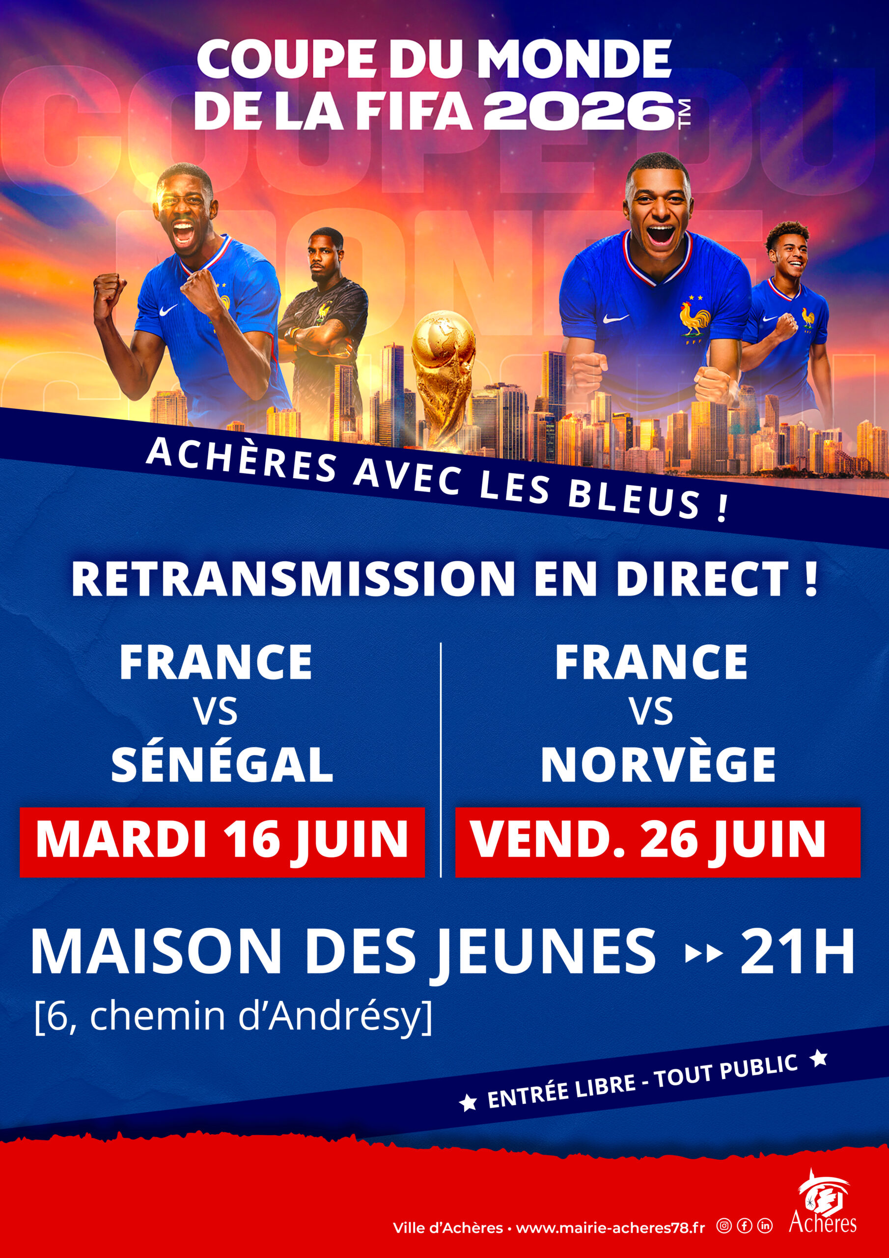 Coupe du monde 2026 – France vs Norvège