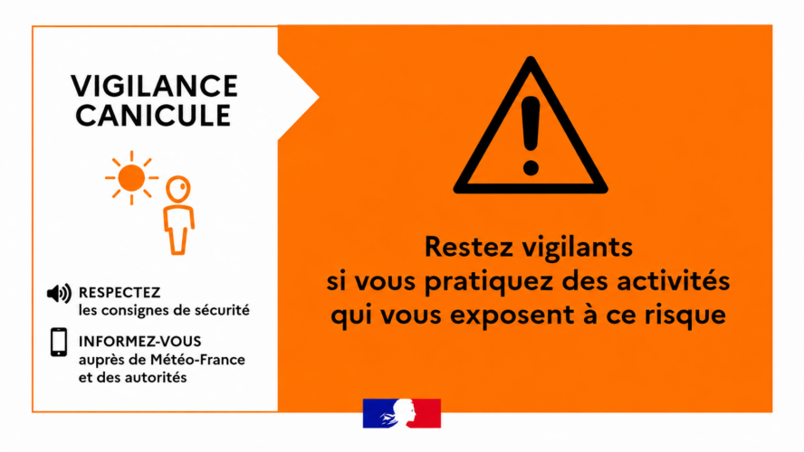 Vigilance orange canicule : mercredi 17 juin 2026