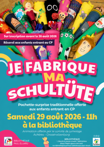 **Bibliothèque** Atelier : Je fabrique ma Schuhltüte