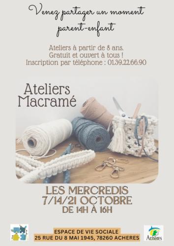Atelier macramé – mercredi 7 octobre 2026